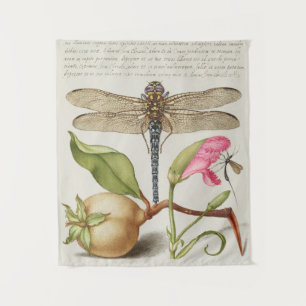 Vintages botanisches Tapisserie Wandteppich