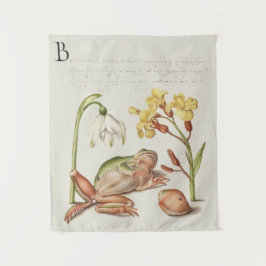 Vintages botanisches Tapisserie Wandteppich