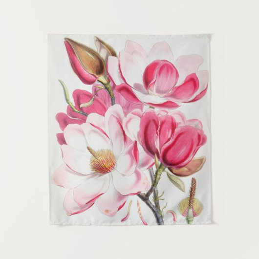 Vintages botanisches Tapisserie Wandteppich (Vorderseite)