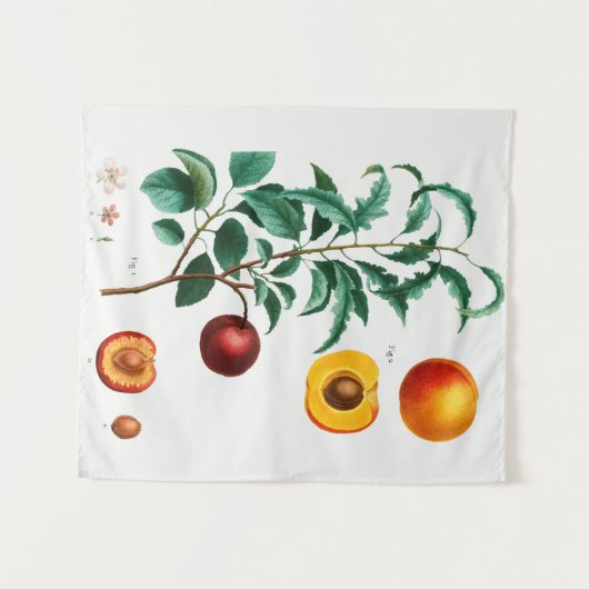 Vintages botanisches Tapisserie Wandteppich (Vorderseite (Horizontal))