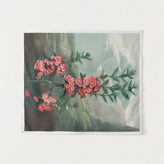 Vintages botanisches Tapisserie Wandteppich (Vorderseite (Horizontal))