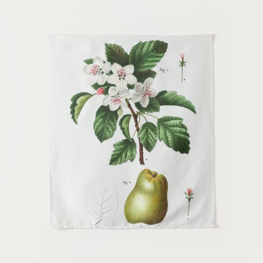 Vintages botanisches Tapisserie Wandteppich (Vorderseite)