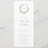 Vintages botanisches Wappen Salbei Menükarte (Rückseite)