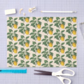 Vintages Botanisches Zitronenfrucht Blossom Beige Seidenpapier (Handwerk)