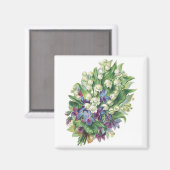Vintages Bouquet-2-Magnet Magnet (Vorderseite/Rückseite)