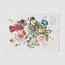 Vintages Bouquet Individuelle Name Tissue Paper