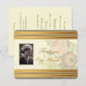 Vintages Bouquet mit Foto-Frame-Erinnerungsdienst Ankündigung (Vorne/Hinten)