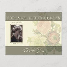 Vintages Bouquet mit Rahmen Beileid Danke P Postkarte