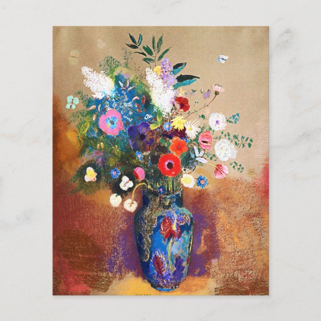 Vintages Bouquet von Blume von Odilon Redon (Vorderseite)