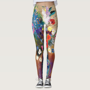 Vintages Bouquet von Blume von Odilon Redon Leggings