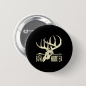 Vintages Bow Hunter Amerikanisches Hirschjagdgesch Button (Vorne & Hinten)