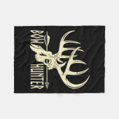 Vintages Bow Hunter Amerikanisches Hirschjagdgesch Fleecedecke (Vorderseite (Horizontal))
