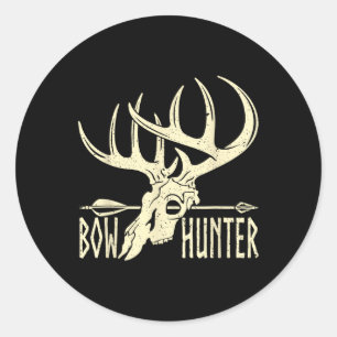 Vintages Bow Hunter Amerikanisches Hirschjagdgesch Runder Aufkleber