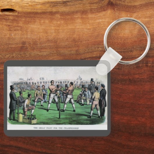 Vintages Boxen, großer Kampf um die Meisterschaft Schlüsselanhänger (Vorderseite)