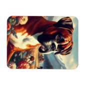 Vintages Boxer-Hundbild Magnet (Horizontal)