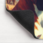 Vintages Boxer-Hundbild Mousepad (Ecke)
