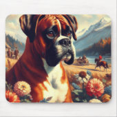 Vintages Boxer-Hundbild Mousepad (Vorne)
