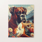 Vintages Boxer-Hundbild Puzzle (Vertikal)