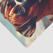 Vintages Boxer-Hundbild Seidenpapier (Ausschnitt)