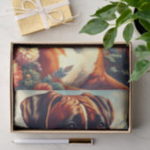 Vintages Boxer-Hundbild Seidenpapier (Geschenk)