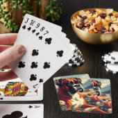 Vintages Boxer-Hundbild Spielkarten (In Situ)
