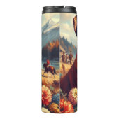 Vintages Boxer-Hundbild Thermosbecher (Rückseite)