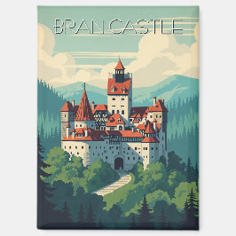 Vintages Bran Castle Rumänien Magnet