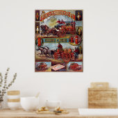 Vintages Brandbekämpfungspaket Poster (Küche)