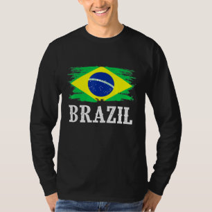 Vintages Brasilien Flaggenstaat I Liebe Brasilien T-Shirt