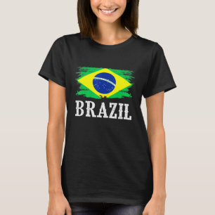 Vintages Brasilien Flaggenstaat I Liebe Brasilien T-Shirt