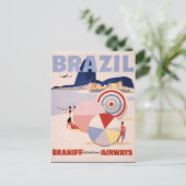 Vintages Brasilien Postkarte (Stehend Vorderseite)