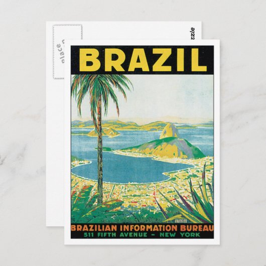 Vintages Brasilien Postkarte (Vorne/Hinten)