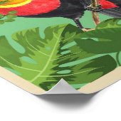 Vintages Brasilien Toucan Bird of Paradise Travel Poster (Ecke)