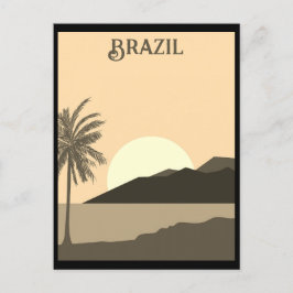 Vintages Brasilien Tropical Beach Travel Postkarte