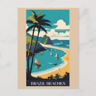 Vintages Brasilien Tropical Beach Travel Postkarte