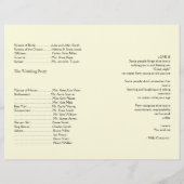 Vintages Braun-Eichenbaum-Hochzeitsprogramm (Rückseite)