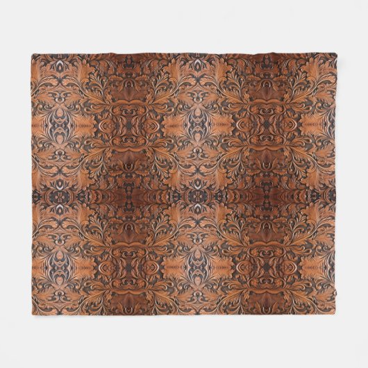 Vintages braunes Imitat Fleecedecke (Vorderseite (Horizontal))