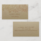 Vintages, braunes Kraftpapier, Spitze Visitenkarte (Vorne/Hinten)