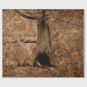 Vintages braunes Land Rustikale Grunge Baumstruktu Geschenkpapier (Flach)