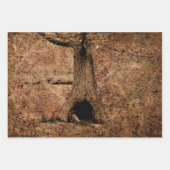 Vintages braunes Land Rustikale Grunge Baumstruktu Geschenkpapier Set (Vorderseite 3)