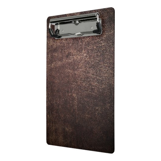 Vintages braunes Leder Mini Klemmbrett (Gewinkelt2)
