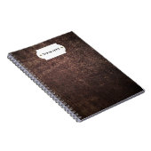 Vintages braunes Lederheft Notizblock (Rechte Seite)