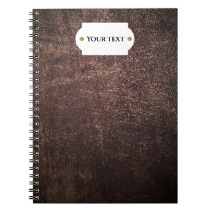 Vintages braunes Lederheft Notizblock