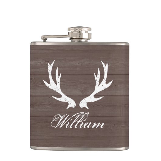 Vintages Braunholzkorngewächse für angesagte Kolbe Flachmann (Vorderseite)