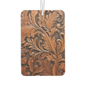 Vintages Braunleder Autolufterfrischer (Rückseite)