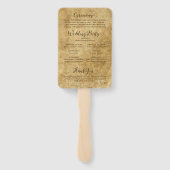 Vintages Brautbräunungsprogramm Fächer (Rückseite)