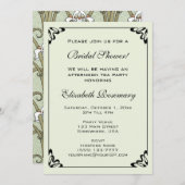 Vintages Brautparty Art Nouveau Irische Blume Einladung (Vorne/Hinten)