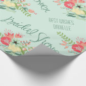 Vintages Brautparty-Blumen-Verpackungs-Papier Geschenkpapier (Ecke)