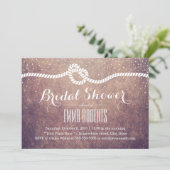 Vintages Brautparty Confetti Dots binden Knoten Einladung (Stehend Vorderseite)