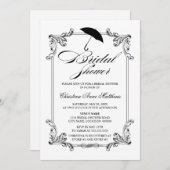 Vintages Brautparty Einladung (Vorne/Hinten)